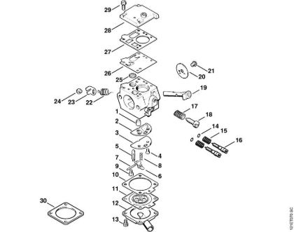 Carburetor Bing 48A125 (50.2008) Gasoline chain saws (MS) 038 W Stihl
