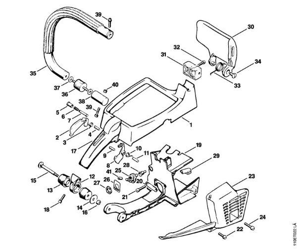 Handle frame, Shroud Gasoline chain saws (MS) 041 AVEQ Stihl