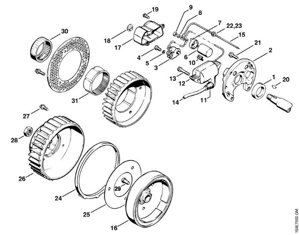 Ignition system Gasoline chain saws (MS) 041 FB Stihl