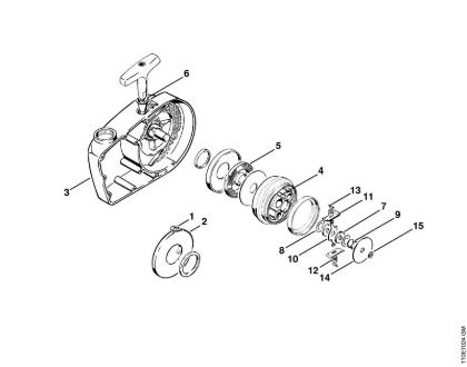Rewind starter (11.68) Gasoline chain saws (MS) 041 FB Stihl