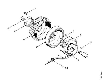 Ignition systems, Fly wheel Gasoline chain saws (MS) 041 G Stihl