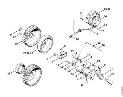 Ignition system Gasoline chain saws (MS) 045 AVE Stihl