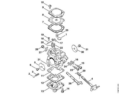 Carburetor Gasoline chain saws (MS) 045 AVSEQ Stihl