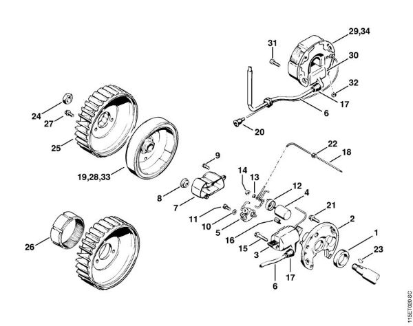 Ignition system Gasoline chain saws (MS) 045 AVSEQ Stihl