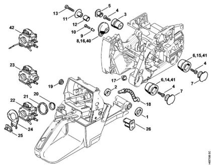 AV system Gasoline chain saws (MS) 046 WVH Stihl