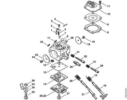 Carburetor HD-8, HD-9 Gasoline chain saws (MS) 046 WVH Stihl