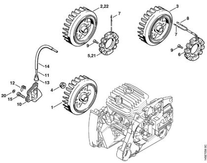 Ignition system Gasoline chain saws (MS) 046 WVH Stihl