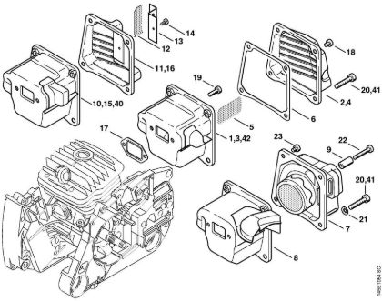 Muffler Gasoline chain saws (MS) 046 WVH Stihl