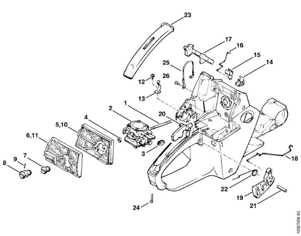 Air filter Gasoline chain saws (MS) 048 Stihl