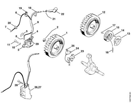 Ignition system Gasoline chain saws (MS) 048 W Stihl