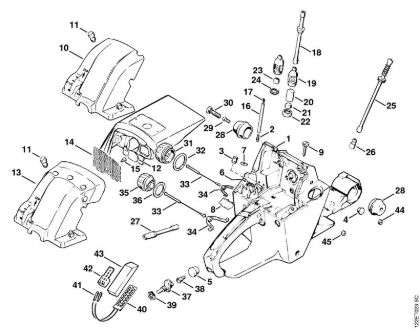 Tank housing Gasoline chain saws (MS) 048 W Stihl