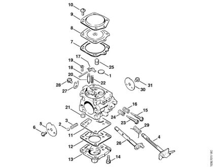 Carburetor HS-118 Gasoline chain saws (MS) 056 Stihl