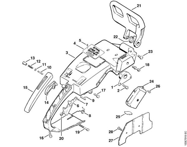 Handle frame Gasoline chain saws (MS) 056 Stihl