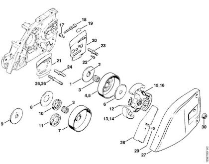 Clutch Gasoline chain saws (MS) 056 S Stihl