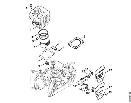Cylinder Gasoline chain saws (MS) 064 R Stihl