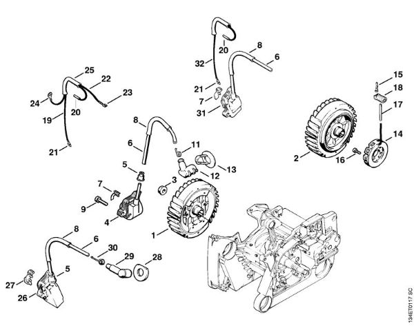 Ignition system Gasoline chain saws (MS) 064 R Stihl