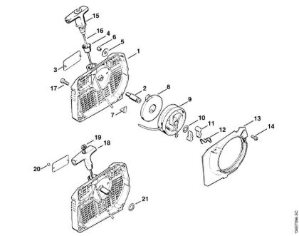 Rewind starter Gasoline chain saws (MS) 064 R Stihl
