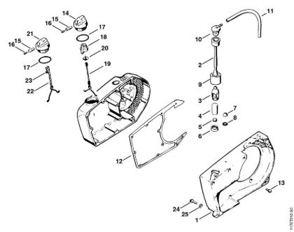 Fan housing Gasoline chain saws (MS) 075 AVE Stihl