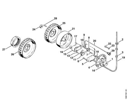 Ignition system    X 13 927 613 (04.85) Gasoline chain saws (MS) 08 SE Stihl
