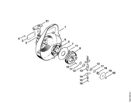 Rewind starter    X 8 959 330 (37.81) Gasoline chain saws (MS) 08 SE Stihl