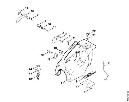 Shroud Gasoline chain saws (MS) 08 SE Stihl