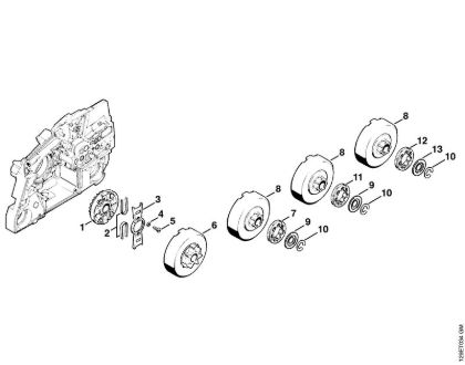 Clutch    X 25 673 243 (22.92) Gasoline chain saws (MS) 084 R Stihl