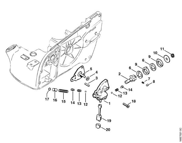 Oil pump Gasoline chain saws (MS) 090 Stihl