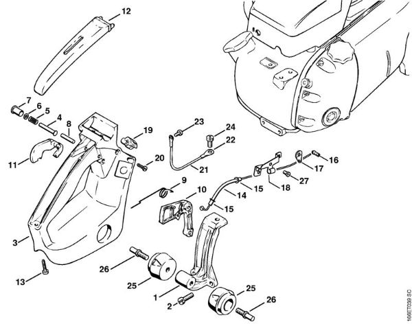 AV-Handle Gasoline chain saws (MS) 090 AV Stihl