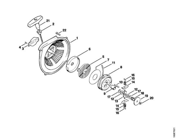 Rewind starter Gasoline chain saws (MS) 090 AV Stihl