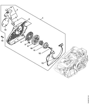 Rewind starter Gasoline chain saws (MS) MS 150 C-E Stihl