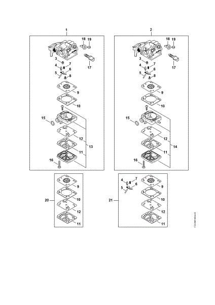 Picture of Carburetor parts MS 162