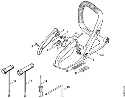 Handle frame, Tools Gasoline chain saws (MS) MS 170 2-MIX Stihl