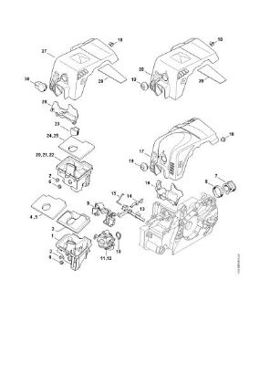 Picture of Air filter, Shroud MS 170-D