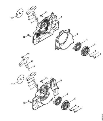 Rewind starter Gasoline chain saws (MS) MS 170-D Stihl