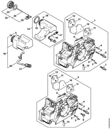 Motor housing Gasoline chain saws (MS) MS 180 C-BE Stihl
