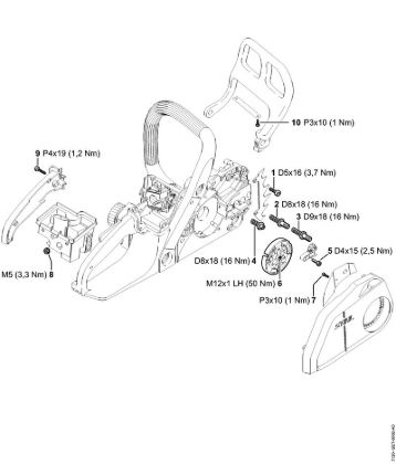Tightening torques Gasoline chain saws (MS) MS 180 C-BE Stihl