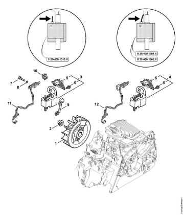 Ignition system MS 181 Gasoline chain saws (MS) MS 181 Stihl
