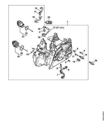 Motor housing Gasoline chain saws (MS) MS 181 Stihl