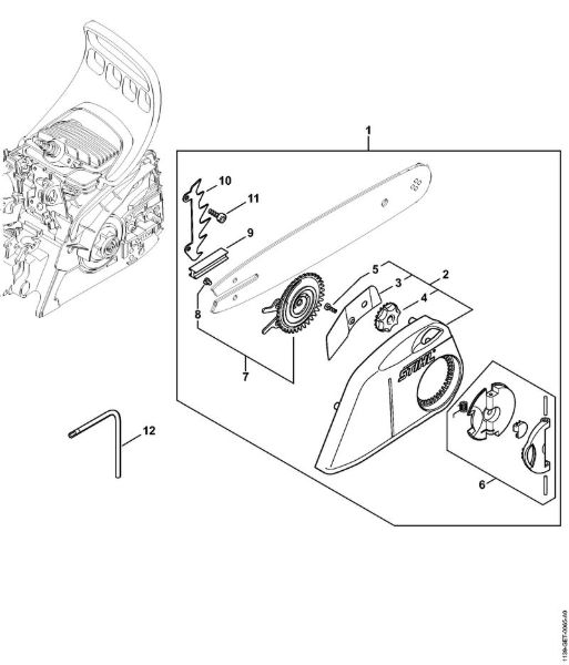 Quick chain tensioner MS 181 Gasoline chain saws (MS) MS 181 Stihl