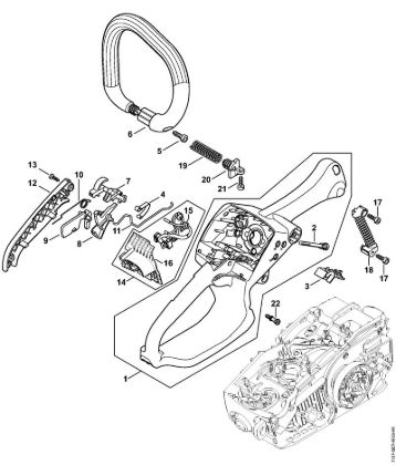 Handle housing Gasoline chain saws (MS) MS 194 C-E Stihl