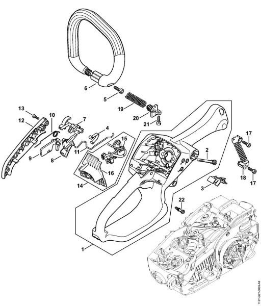 Handle housing Gasoline chain saws (MS) MS 194 C-E Stihl