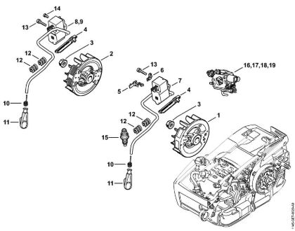 Ignition system Gasoline chain saws (MS) MS 201 C-EM Stihl