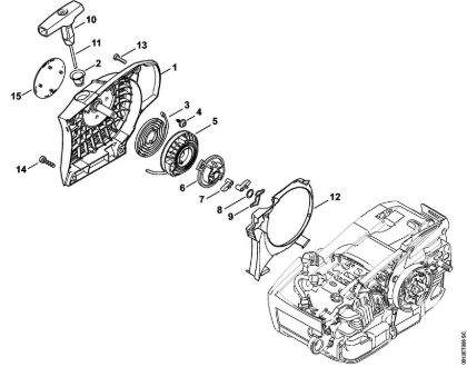 Rewind starter ErgoStart/Easy2Start Gasoline chain saws (MS) MS 201 C-EM Stihl