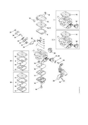 Picture of Carburetor 1145/21, 1145/25, C1Q-S272 MS 201 C-M