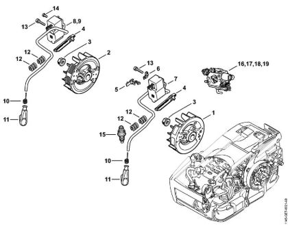 Ignition system Gasoline chain saws (MS) MS 201 TC-M Stihl