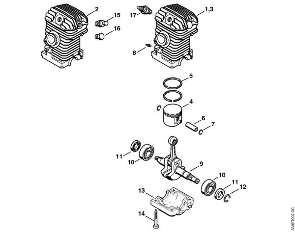 Engine Gasoline chain saws (MS) MS 210 C-BE Stihl