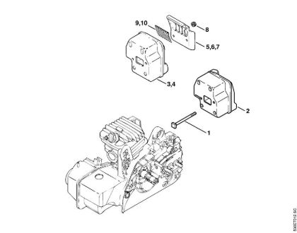 Muffler Gasoline chain saws (MS) MS 210 C-BE Stihl