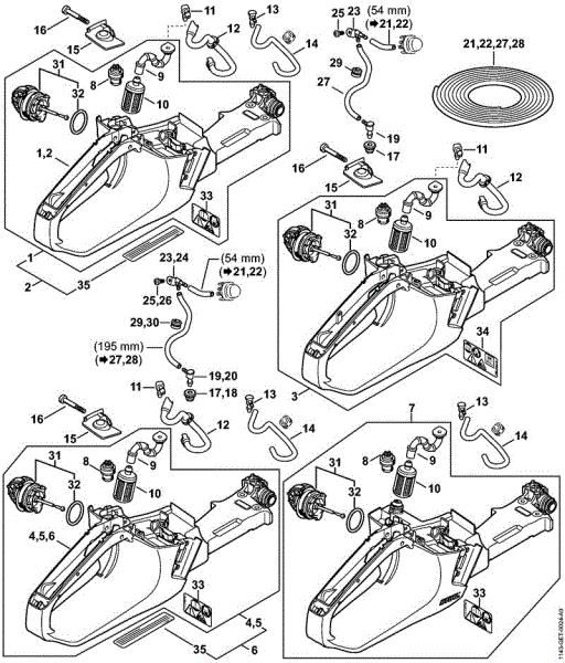 Tank housing Gasoline chain saws (MS) MS 231 C-BE Stihl