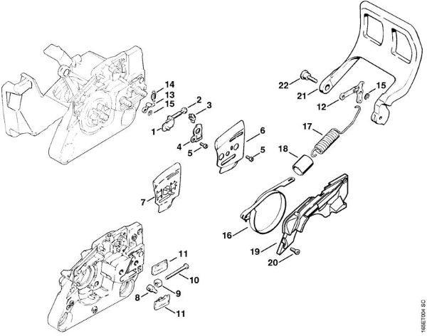 Chain brake Gasoline chain saws (MS) MS 240 Stihl