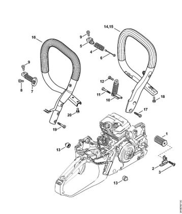 AV system, Handlebar Gasoline chain saws (MS) MS 241 C-BEM Stihl